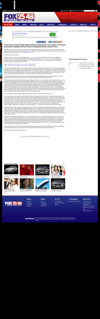 Forex Peace Army - WLAX-TV FOX-25/48 (LaCrosse, WI)- Stock Liquidity Discussion
