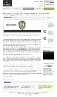 Forex Peace Army -  PR Newswire - Stock Liquidity Discussion